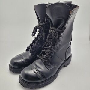 Corcoran Leather Side Zip Combat Boots Mens Size 6 M 985 Made In USA Black